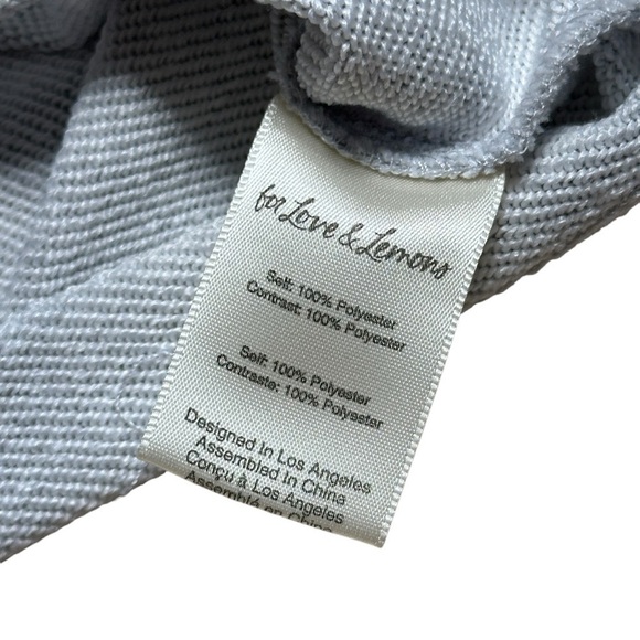 For Love and Lemons Leisure Gray Cut Cropped Hoodie Women’s US XS - Picture 5 of 8